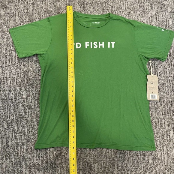 Dolly Varden I'd Fish It Fishing T-Shirt - XL Green NEW With Tag - Picture 2 of 5